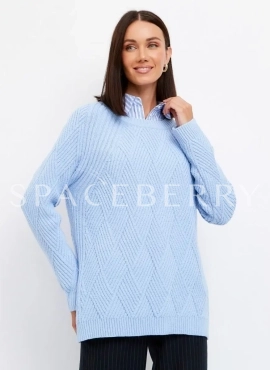 Женский вязаный свитер оверсайз, джемпер